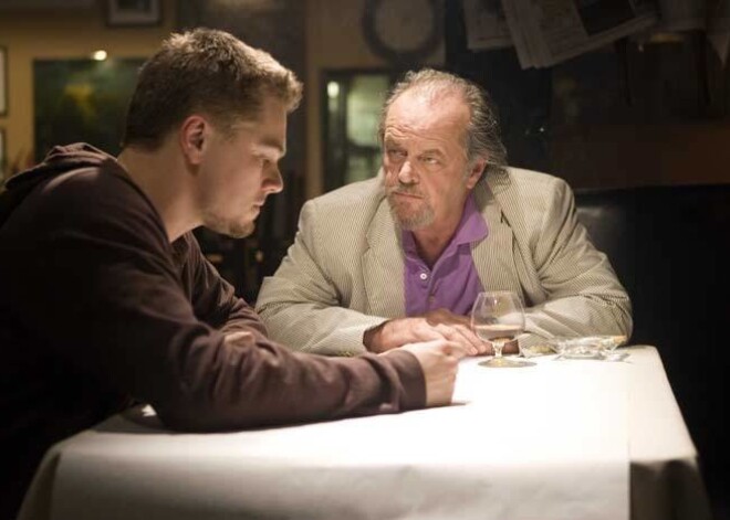 Leonardo di Kaprio un Džeks Nikolsons filmā „The Departed”