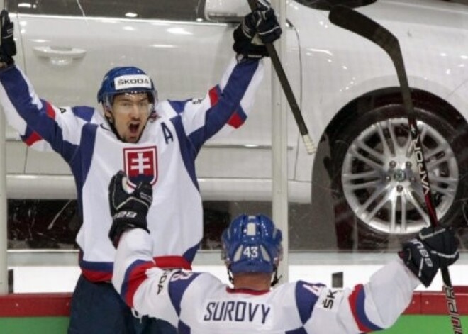 Latvijas pretiniecei Slovākijai 11 spēlētāji no "Slovan" un divi no NHL