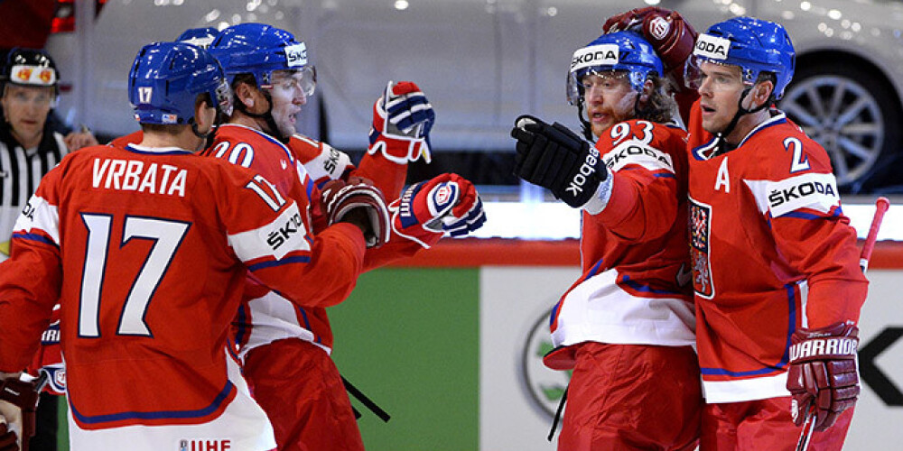 Čehijas hokeja izlase pasaules čempionātu sāk ar uzvaru pār Baltkrieviju