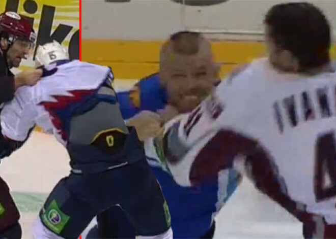 Rīgas dinamieši dominē KHL sezonas labākajos kautiņos. VIDEO