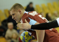 Latvijas handbola izlases spēlētājs Dainis Krištopāns.