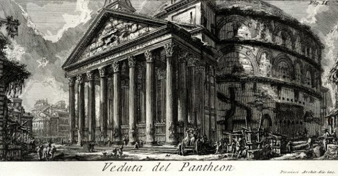 Džovanni Batista Piranēzi. „Panteons”. No sērijas „Romas antikvitātes”, 1756. 1. sējums, papīrs, oforts.