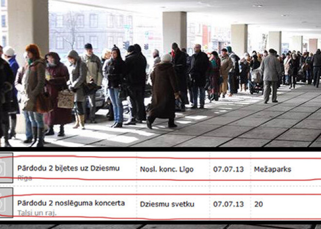 Spekulanti biļetes uz Dziesmu svētku noslēgumu pārdod ar desmitkārtīgu uzcenojumu