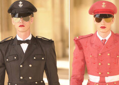 Šoks Parīzes modes nedēļā! Modeļiem sarkanas lūpas un nacistu stila tērpi. FOTO