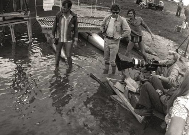 Kadri no "Ezera sonātes" uzņemšanas laukuma (1976)