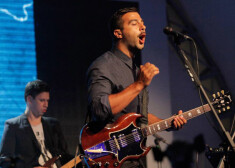 Šovmenis Ivans Urgants ballīte pēc koncerta uzstājās ar plašu programmu.