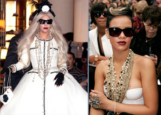 Dziedātājas Lady Gaga un Rianna iecienījušās Chanel pērles, jo vairāk, jo labāk