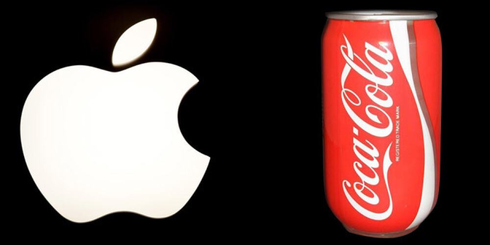 "Coca-Cola" zaudē savu pasaulē labākā zīmola pozīciju "Apple"