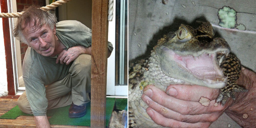Мужчина более 20 лет живет с крокодилами