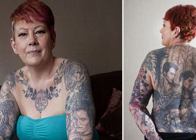 It kā normāla kundze, bet... Roberts Patinsons pa visu muguru! FOTO