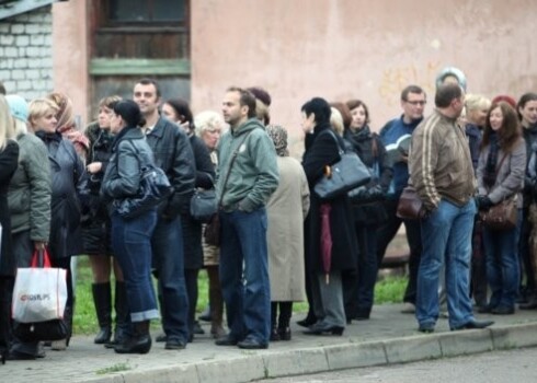 Rinda pie Nodarbinātības valsts aģentūras Jeruzalemes ielā Rīgā.