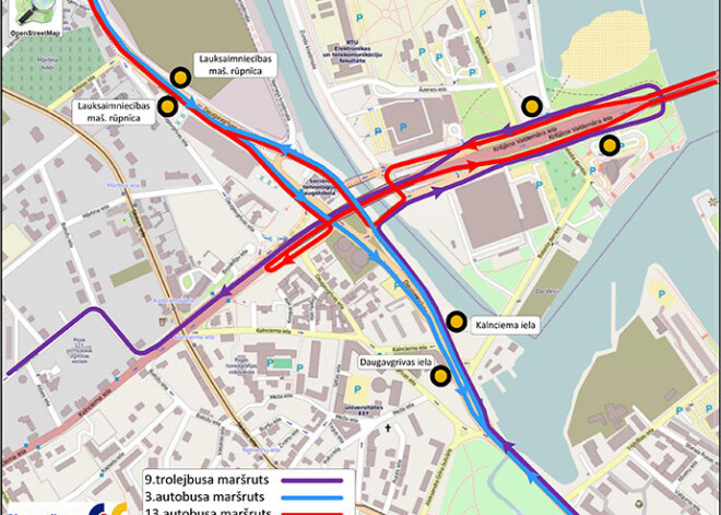 No 19. oktobra tiks veiktas izmaiņas pieturvietu izvietojumā Daugavgrīvas ielā