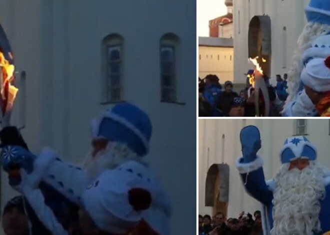 Nedienas ar olimpisko lāpu turpinās! Šoreiz nepaveicas Salatēvam. VIDEO