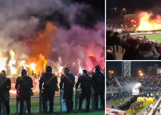 Iespaidīgas fanu nekārtības Krievijas futbolā. VIDEO