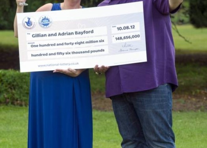 Britu pāris, kurš loterijā laimēja 124 miljonus latu