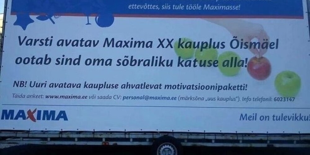 Черный юмор: в Эстонии распространили обработанную в «Фотошопе» рекламу Maxima. ФОТО