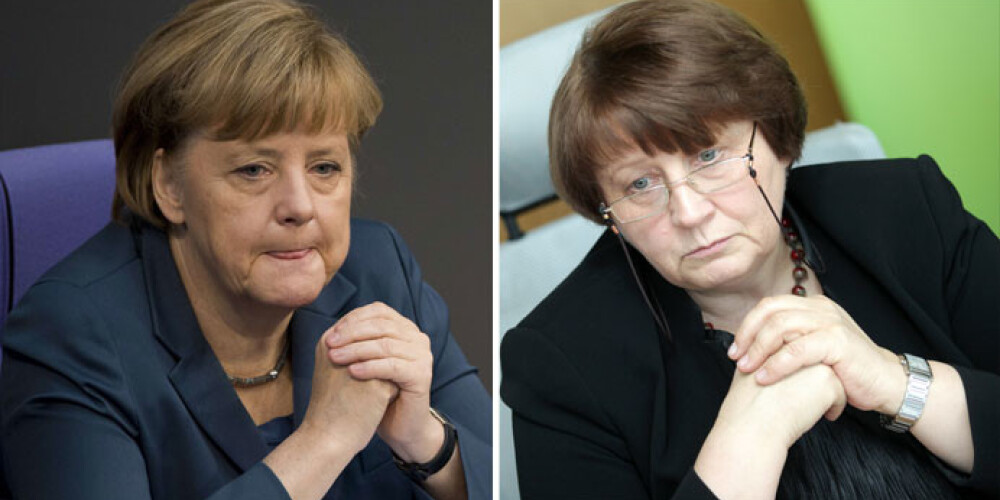 Straujuma un Merkele. Vai tiešām šīs politiķes ir tik līdzīgas? FOTO