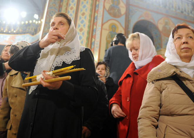 Pareizticīgie un vecticībnieki svin Ziemassvētkus. FOTO