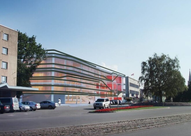 Iecerētais tirdzniecības centrs „Rožu galerija” Liepājas Rožu laukumā