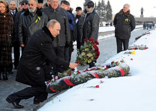 Ļeņingradas blokādes pārraušanas 70.gadadienai veltītā militārā parāde Krievijā