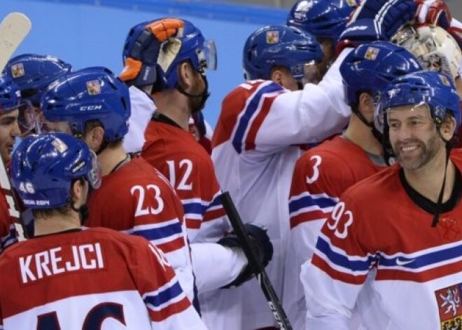 Čehijas hokejisti uzvar slovākus un sasniedz Olimpiādes ceturtdaļfinālu