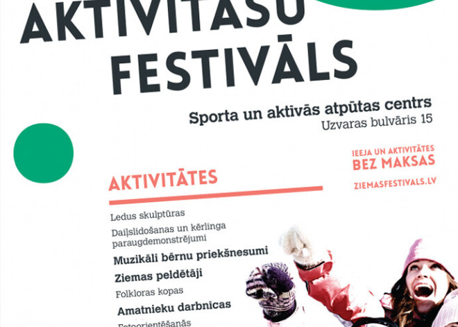 Rīgā notiks Ziemas sportisko aktivitāšu festivāls