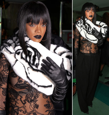 Dziedātājas Rianas tērps Jean Paul Gaultier 2014.gada rudens/ziemas skatē.