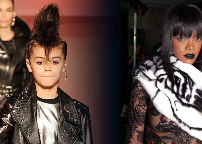 Panku bērni un puskaila Rianna. Skandalozākā Parīzes modes nedēļas skate. FOTO