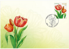 Ziedu sērijas pastmarkas LP izdod kopš 2010.gada. "Tulpe" ir jau piektā pastmarka šajā sērijā.