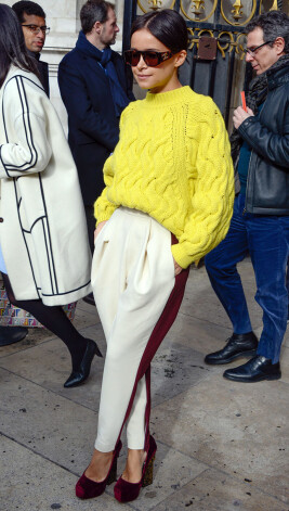 Modes ikona Miroslava Duma Parīzes modes nedēļā.