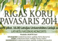 Rīgas koru pavasaris piedāvā latviešu mūzikas koncertu