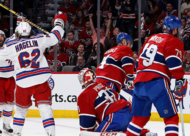 "Rangers" Monreālā sagrauj "Canadiens", sērijā 1:0. VIDEO