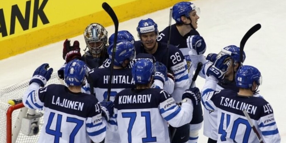Somija ar uzvaru pār Kanādas izlasi pievienojas pasaules čempionāta pusfinālistiem