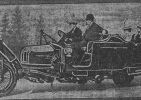 Izgudrots divriteņu auto. Kultūršoks Ventspilī. Pirms 100 gadiem...