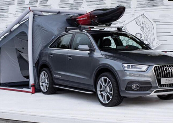 Audi Q3 Camping Tent: ceļojumu auto ar telti aizmugurē. FOTO