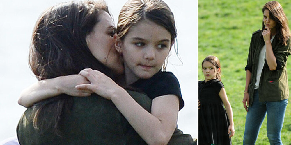 Кэти Холмс носит свою 8-летнюю дочь Сури Круз на руках