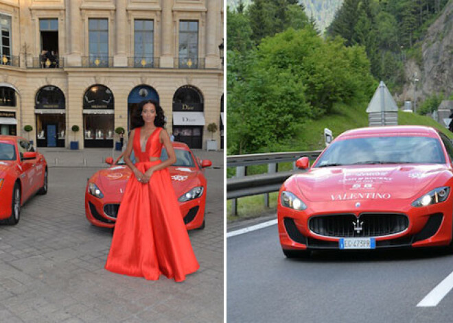 Seši sarkani Maserati, 70 slavenības un 1600 jūdzes labdarībai. FOTO