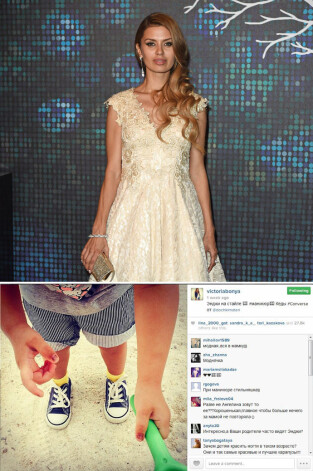 Дочь Виктории Бони Анджелина не только красит ногти, но и носит, а заодно и рекламирует стильные кеды Converse