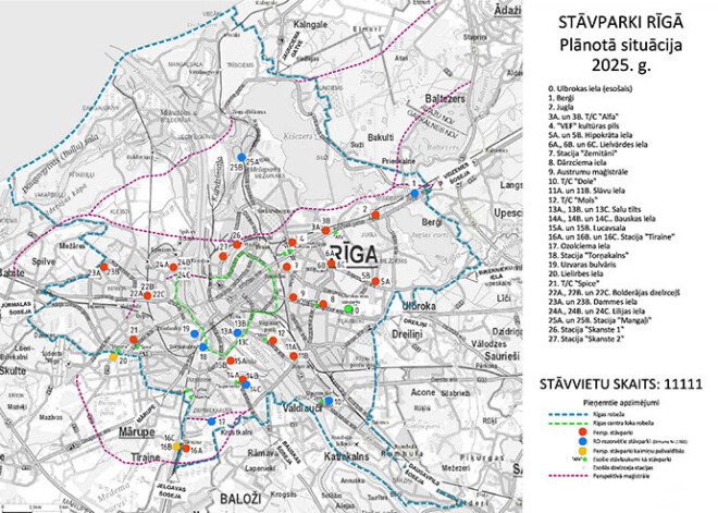 Izstrādāts stāvparku sistēmas attīstības plāns