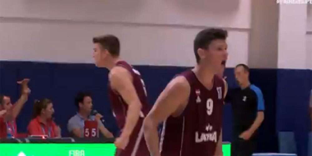 Latvijas U-18 basketbola izlase uzvar Franciju un iekļūst EČ ceturtdaļfinālā