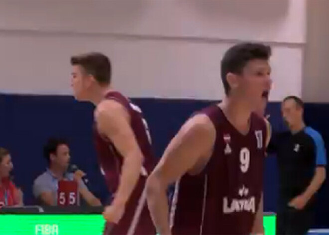 Latvijas U-18 basketbola izlase uzvar Franciju un iekļūst EČ ceturtdaļfinālā