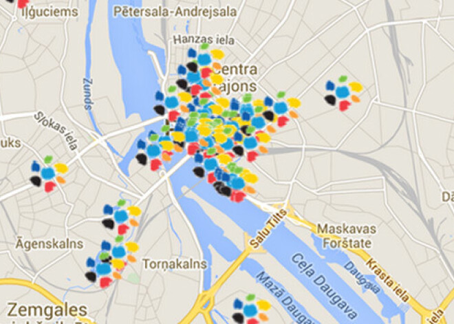 Izveidota interaktīva Rīgas svētku karte