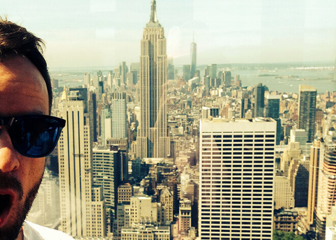 Artis Dvarionas apžilbst, nonākot lielajā Amerikā. FOTO