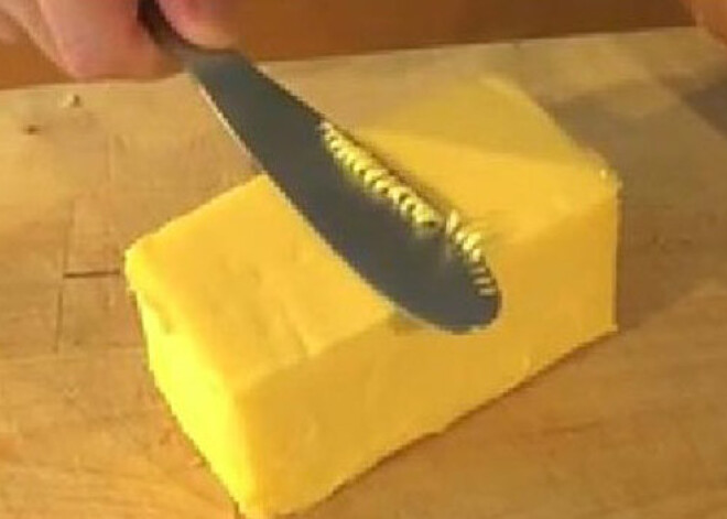 Изобретен чудо-нож для холодного масла! ВИДЕО