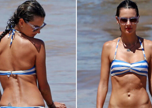 Супермодель Алессандра Амброссио на пляже убедилась, что вид сзади так же идеален, как и вид спереди!