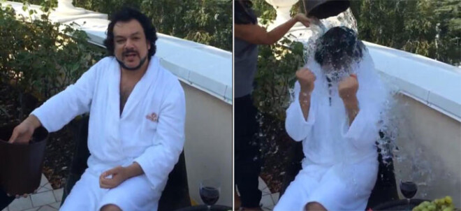 Филипп Киркоров не смог не вздрогнуть от холодной воды!