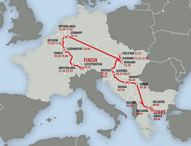 Tāds bija trīs karstgalvju neparastā ceļojuma maršruts.