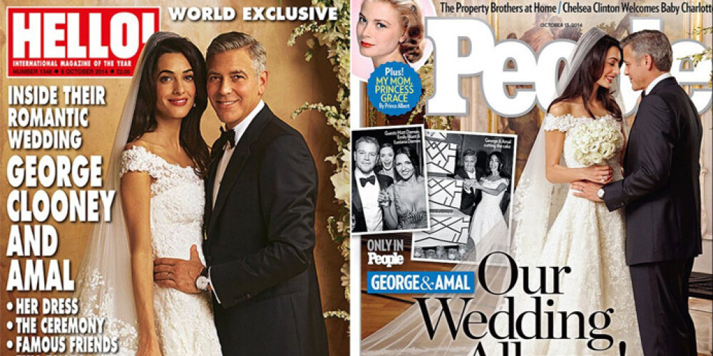 Журналы People и Hello! опубликовали фотографии со свадьбы Джорджа Клуни.