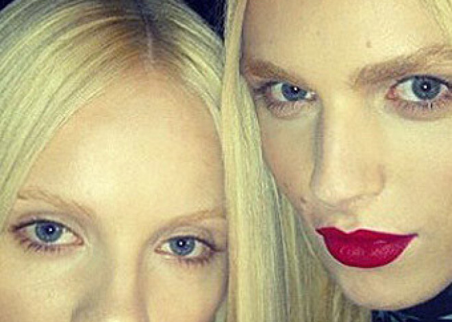 Latviešu supermodele Ginta Lapiņa un dzimumu mainījušais Pedžičs līdzīgi kā māsas. FOTO