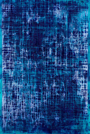 Jānis Murovskis. „Decembris” (2014., audekls/sietspiede, 150x100 cm.